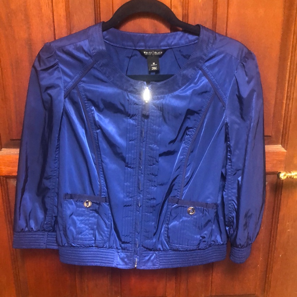 White House Black Market - Blue Crop Jacket